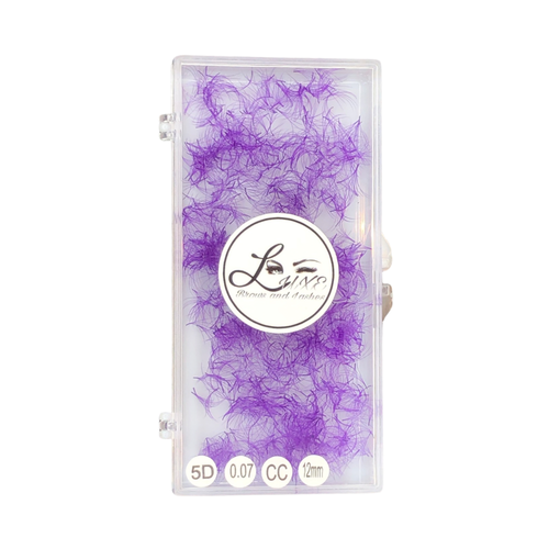 5D .07 Pro-Made Colored Loose Volume Fans - Bulk Tray